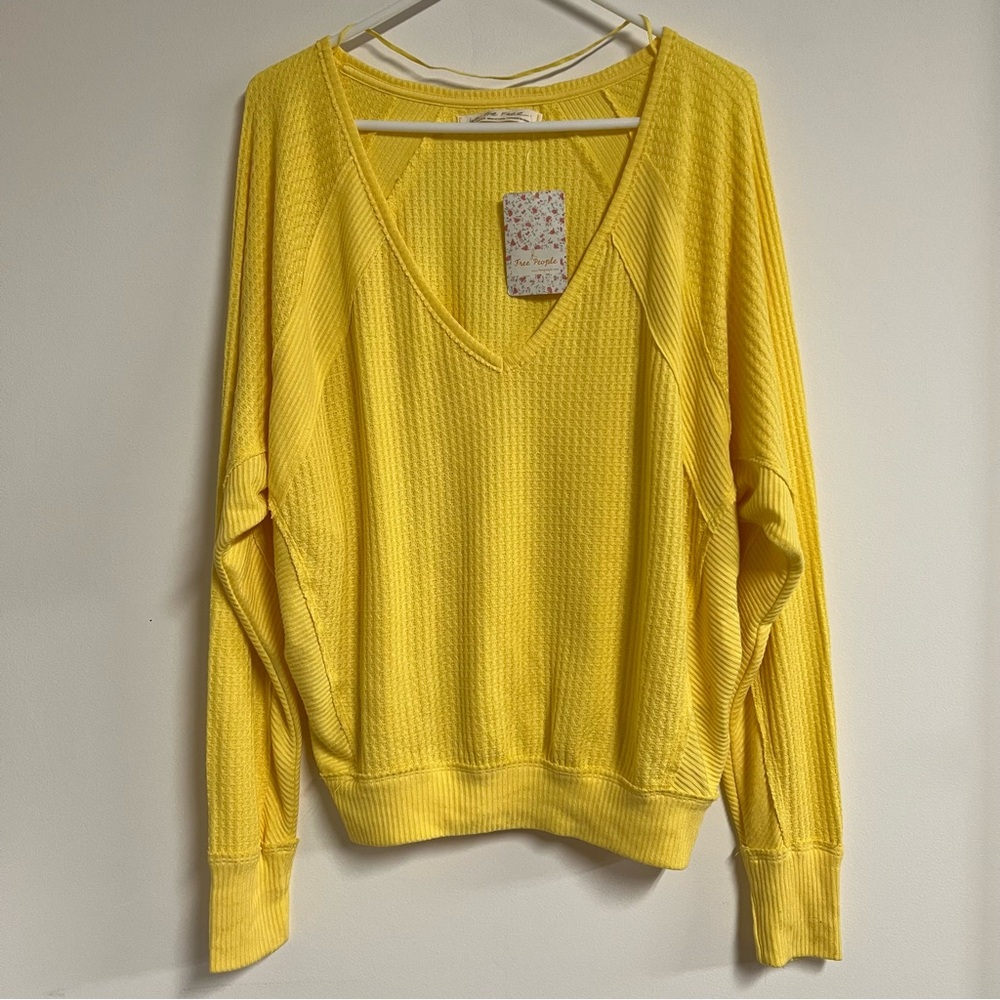 We The Free Sunlit Yellow Long Sleeve Tee